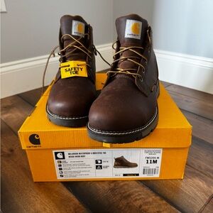 Carhartt Brown Leather Work Boots Rugged Style